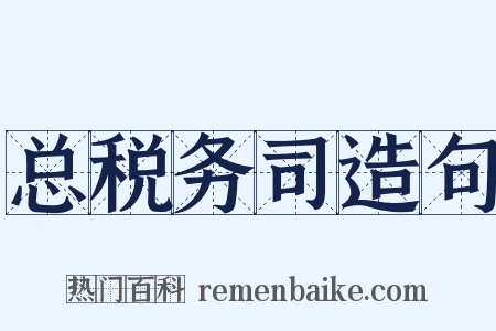 总税务司造句是什么意思的图片